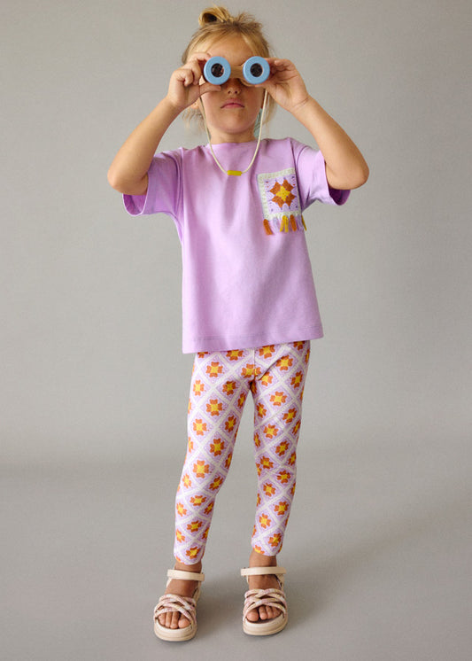Mayoral Conjunto leggings estampado e t-shirt menina