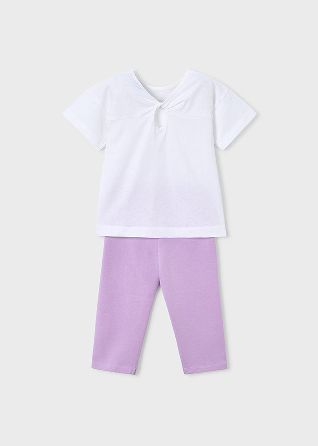 Mayoral Conjunto leggings pirata e t-shirt menina