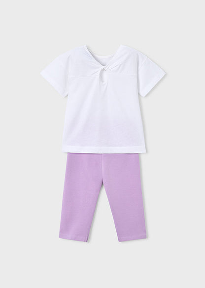Mayoral Conjunto leggings pirata e t-shirt menina