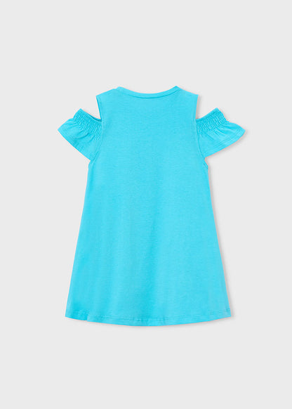 Mayoral Vestido aberturas com bolsa menina
