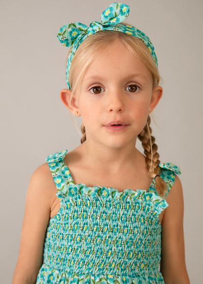 Mayoral Vestido estampado com fita elástica menina