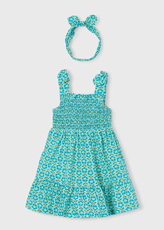 Mayoral Vestido estampado com fita elástica menina