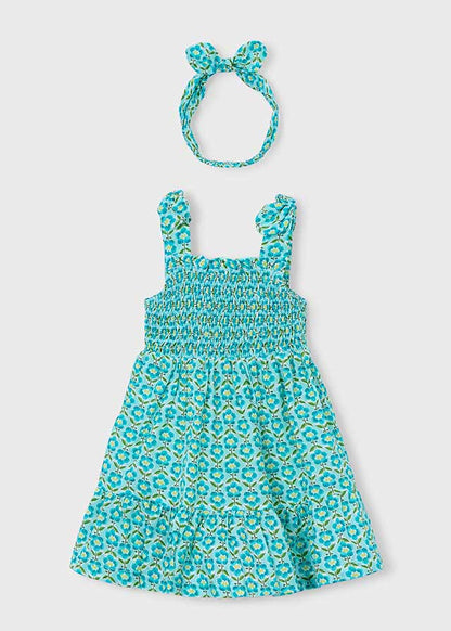 Mayoral Vestido estampado com fita elástica menina