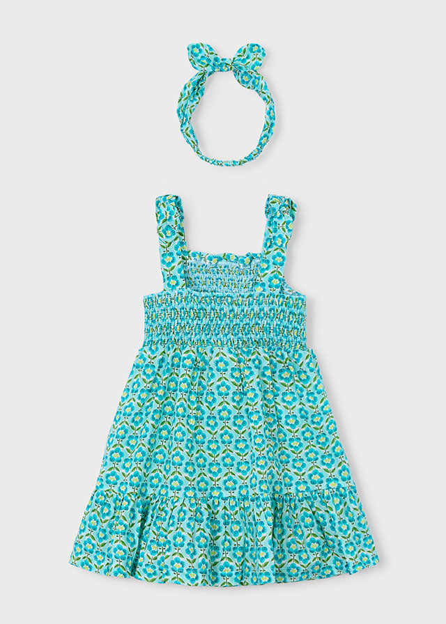 Mayoral Vestido estampado com fita elástica menina