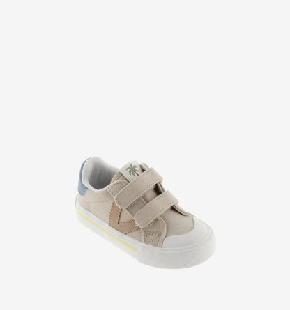 Ténis Victoria lona com velcro Beige