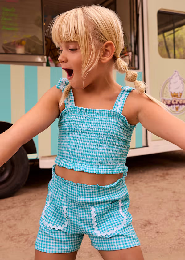 Mayoral Conjunto calção e top ninho de abelha menina