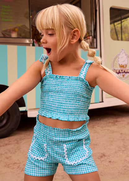 Mayoral Conjunto calção e top ninho de abelha menina