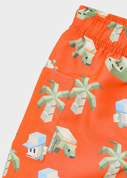 Mayoral Fato banho bermuda estampado menino