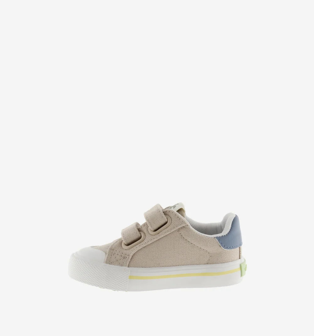 Ténis Victoria lona com velcro Beige